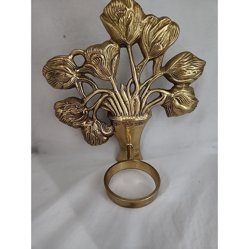 Brass Wall Hanger with Candle Or Small Vase Holder Made In India